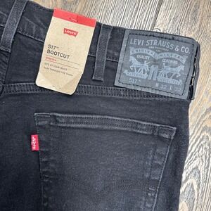 Levis 517 Bootcut Mens Black Jeans Stretch 32x32 00517-3064 NEW